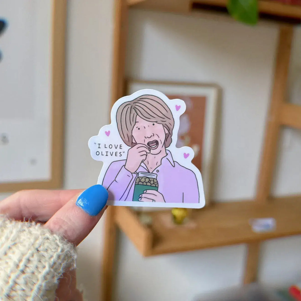 Gail Loves Olives Vinyl Sticker | Laminated Sticker