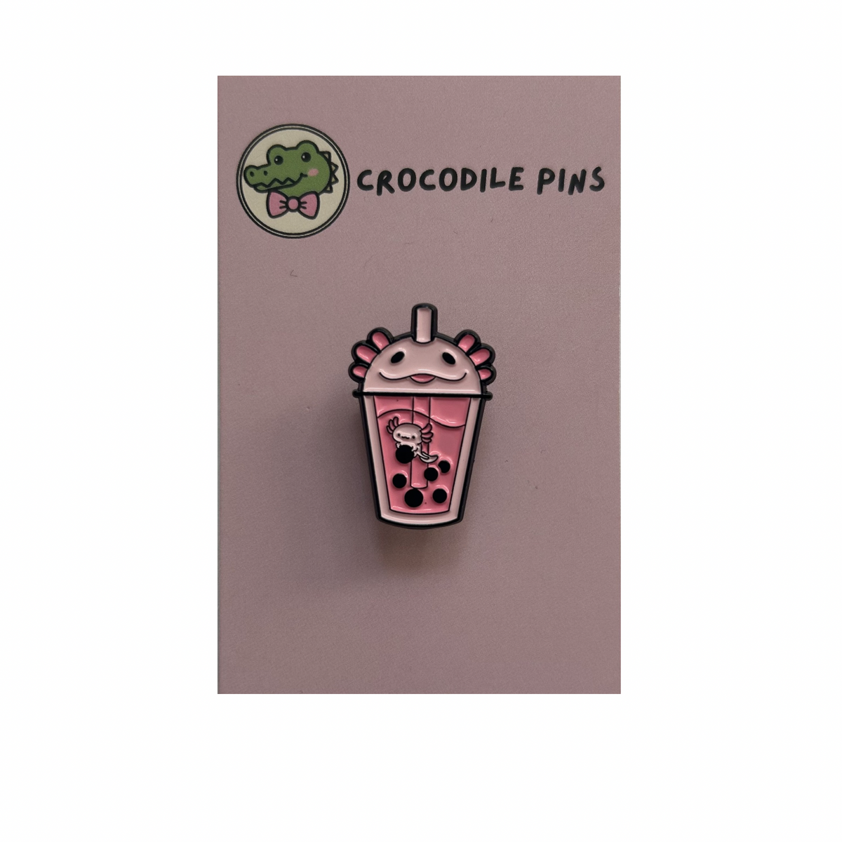 Axolotl Bubble Tea Pin Badge