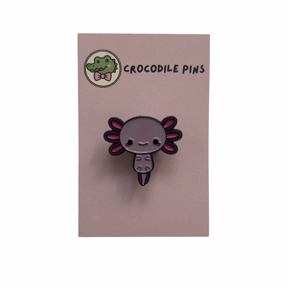 Pink Axolotl Pin Badge