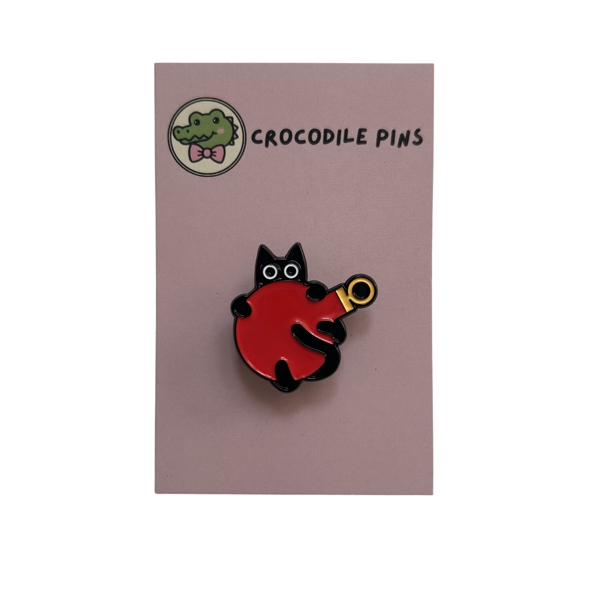 Christmas Black Cat Pin Badge