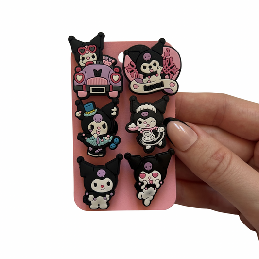 Black Rabbit Shoe Charms