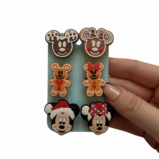 Festive Mice Shoe Charms