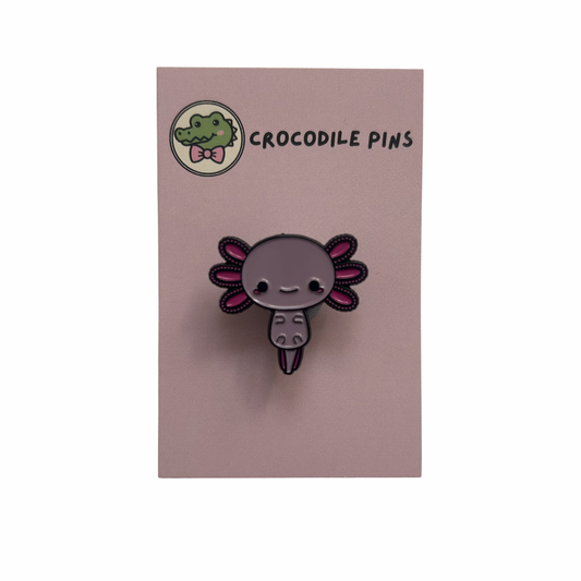 Pink Axolotl Pin Badge