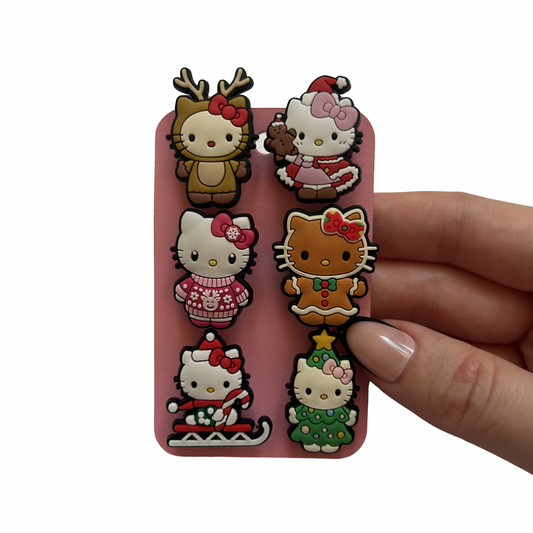 Festive Kitty Shoe Charms