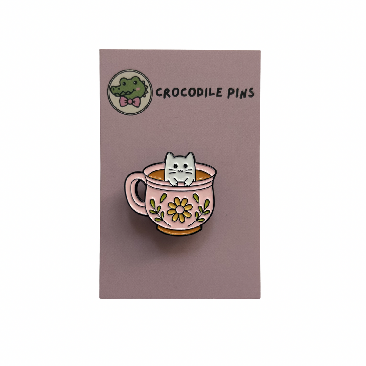 Teacup Animal Pin Badge