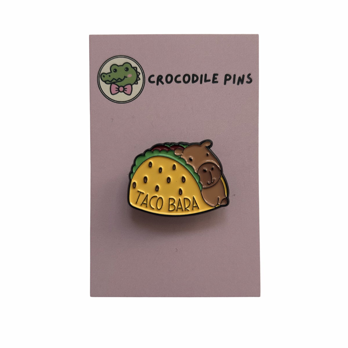 Capybara Taco Bara Pin Badge