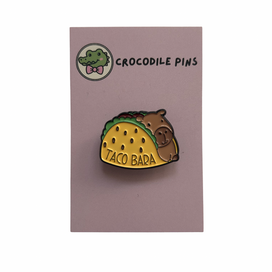 Capybara Taco Bara Pin Badge
