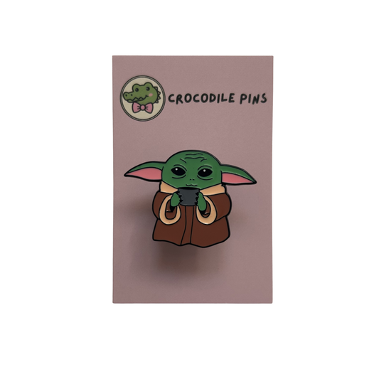 Green Alien Pin Badge