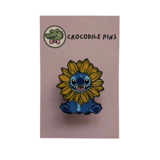 Blue Alien Pin Badge