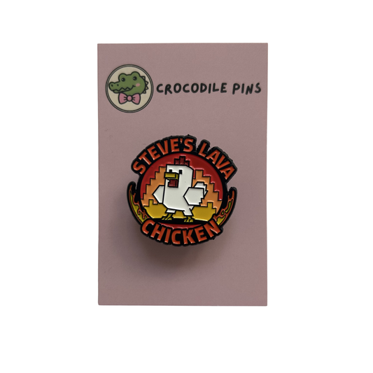 Lava Chicken Pin Badge