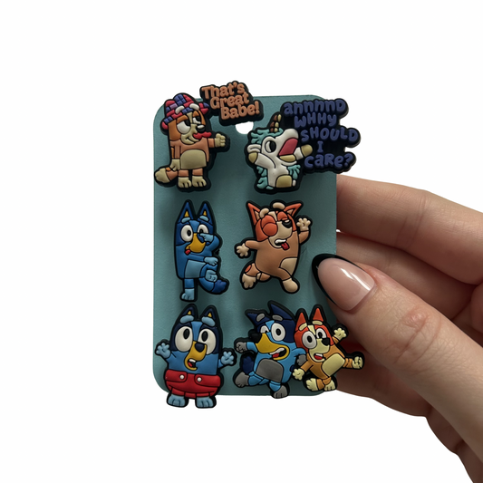 Blue Dog Shoe Charms