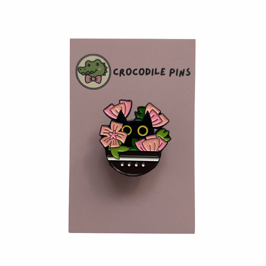 Black Cat Pin Badge