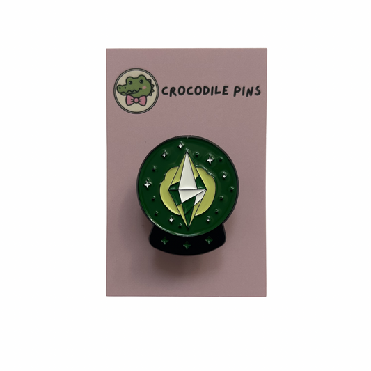 Crystal Ball Plumbob Pin Badge
