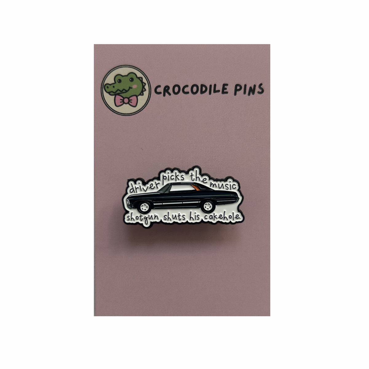 Driver picks the music SPN Pin Badge