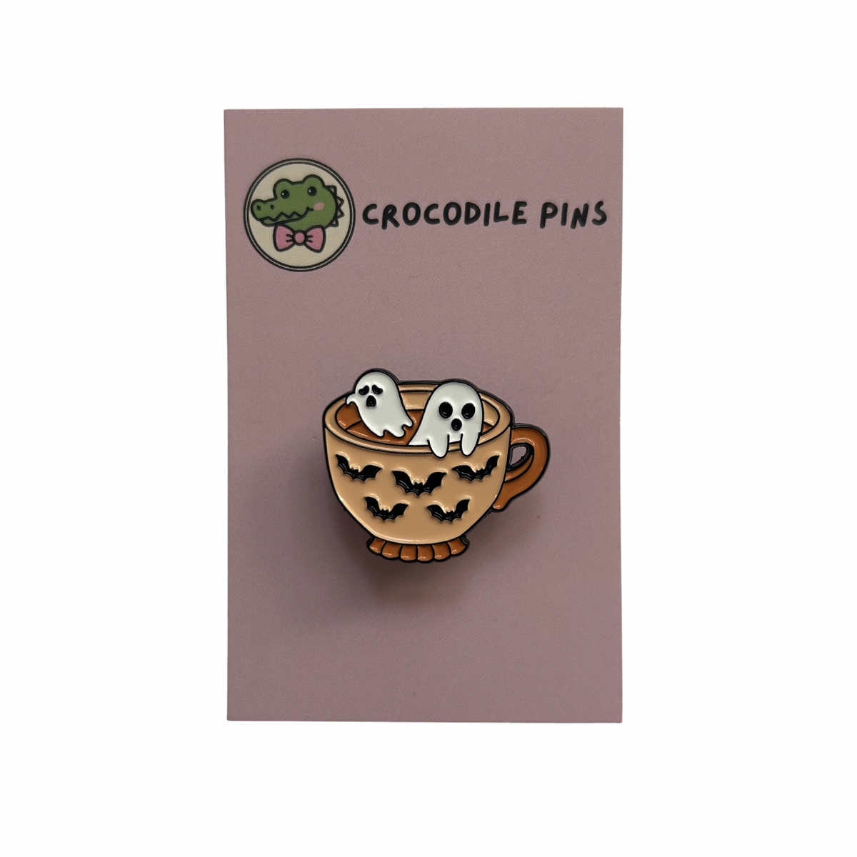 Teacup Ghost Pin Badge