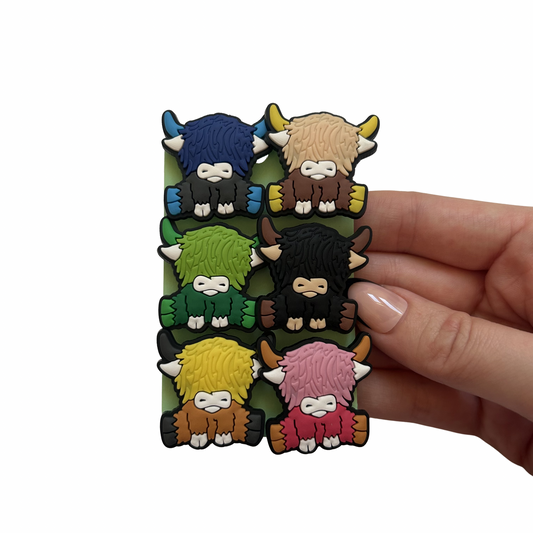 Highland Cow Shoe Charms
