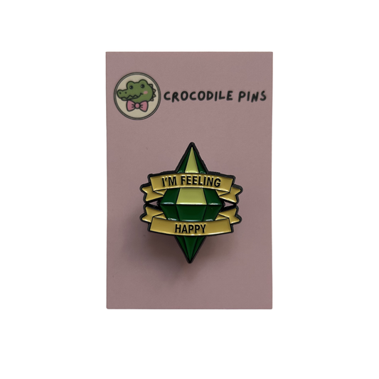 I'm Feeling Happy Plumbob Pin Badge