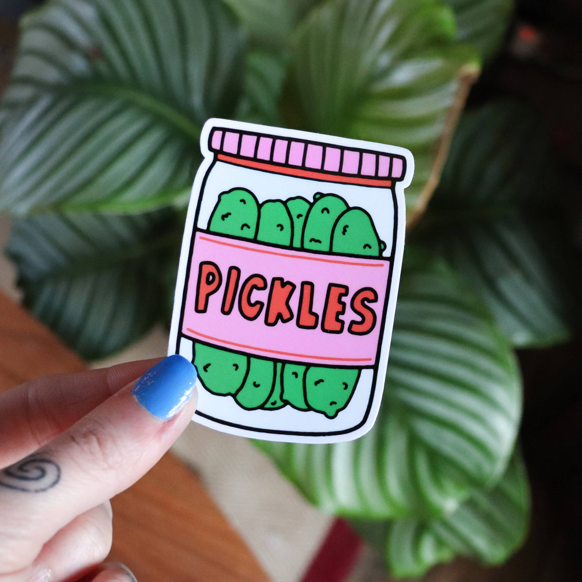 Pickles Jar Vinyl Sticker | Glossy Laptop Sticker