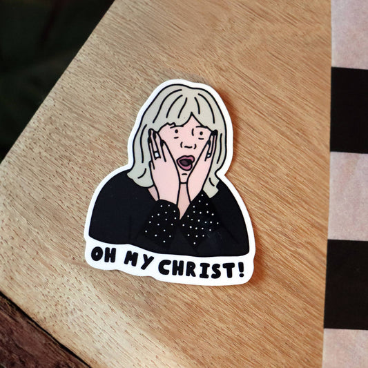 Oh My Christ | Glossy Vinyl Sticker 
